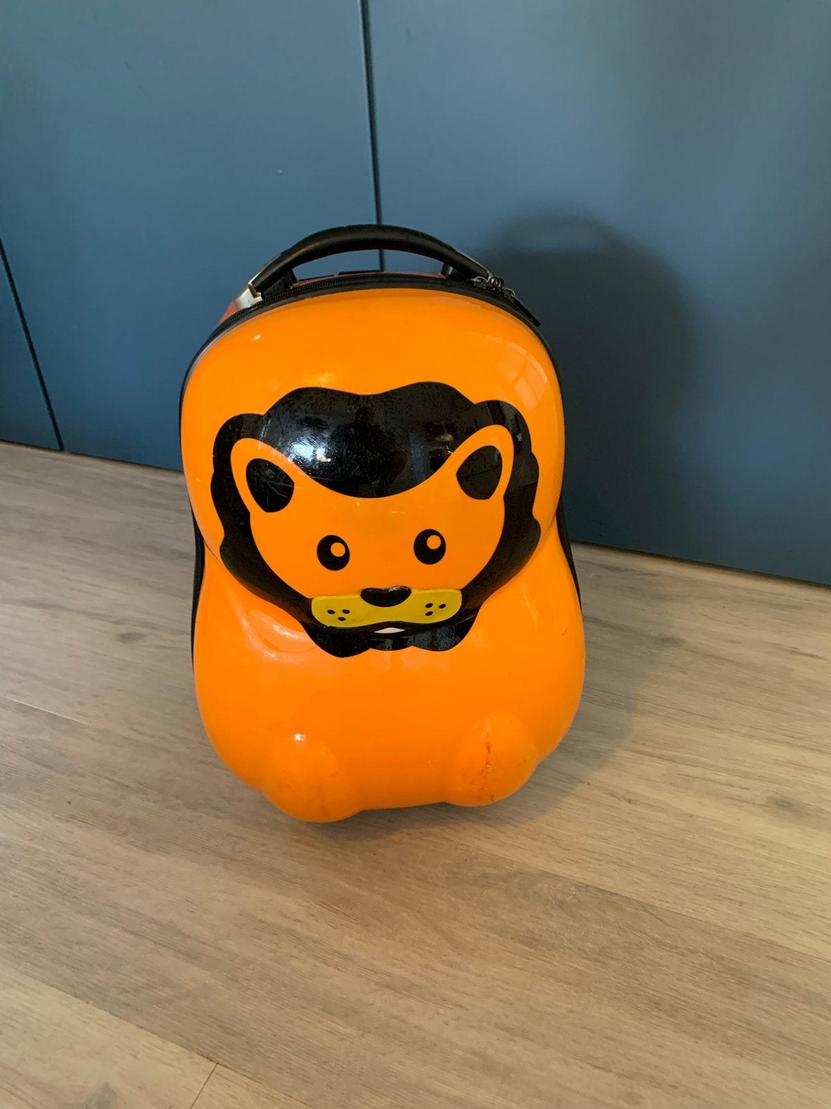 Leuke kinder trolley koffer leeuw - Oranje, Gebruikt, Minder dan 40 cm, Oranje, Uitschuifbare handgreep