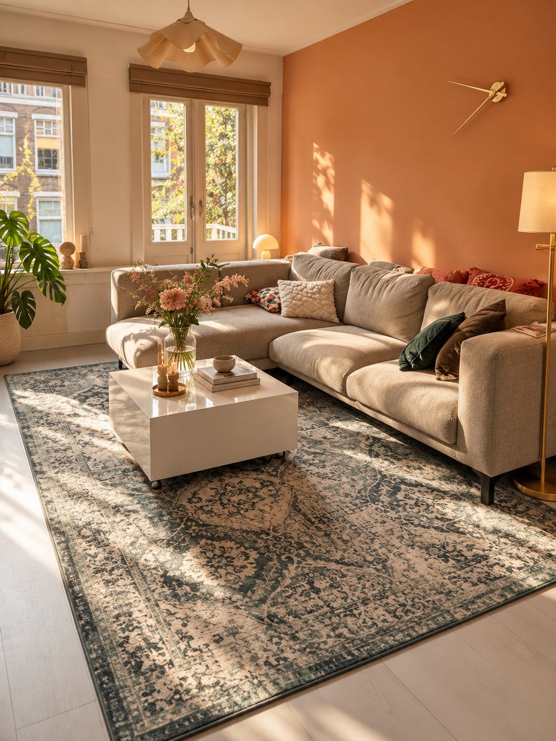 Ikea kleed - Vintage look, moet gereinigd worden, Ophalen, Gebruikt, 200 cm of meer, Grijs