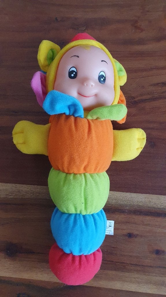 Glow Worm knuffel, worm met zaklamp. 32cm. 5C8