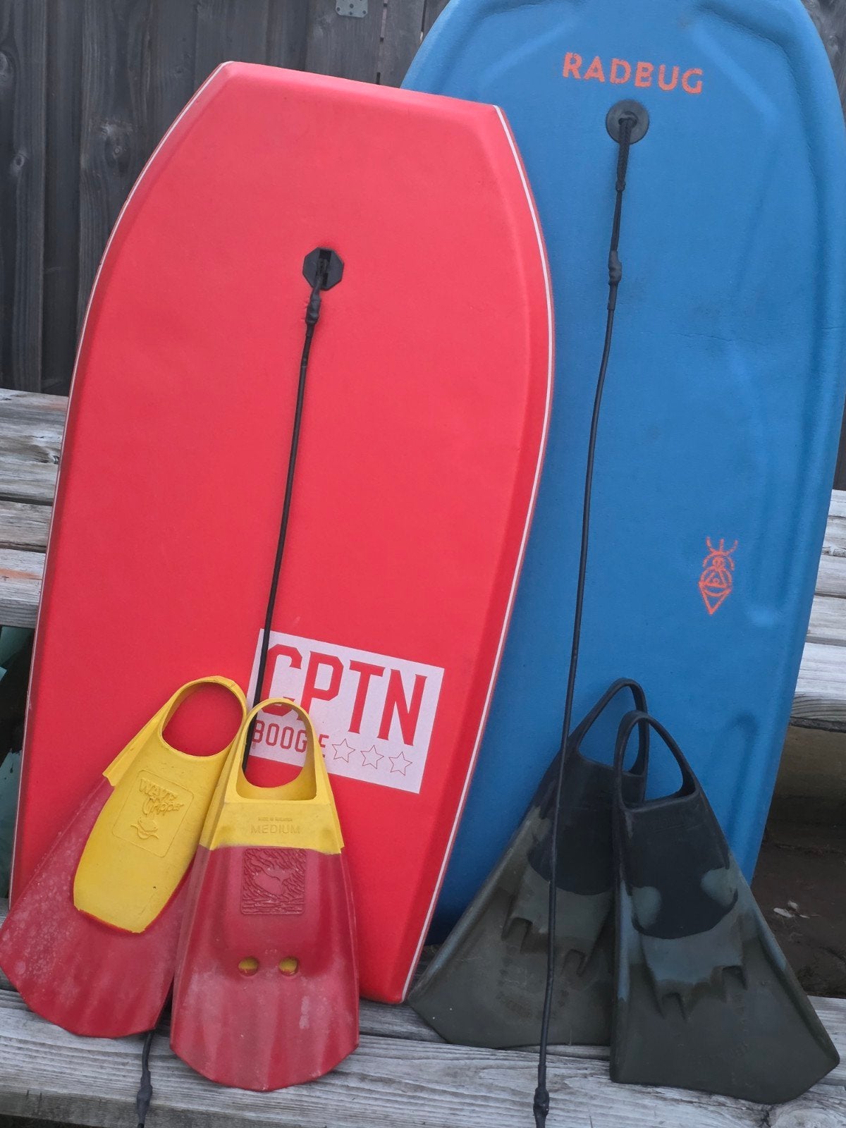 2 Bodyboards met 2x professionele vinnen maat 41/42, Watersport en Boten, Golfsurfen, Ophalen, Gebruikt, Overige typen, Met vinnen