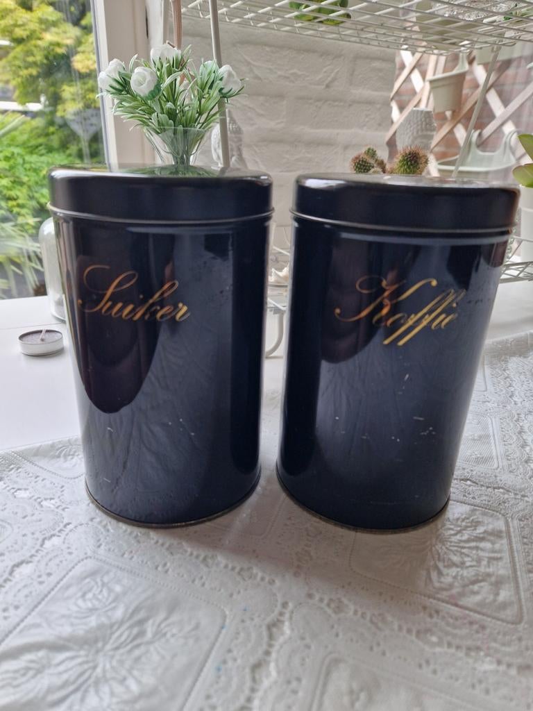 2 Vintage Retro Bussen voor Suiker en Koffie, Antiek en Kunst, Curiosa en Brocante, Ophalen of Verzenden