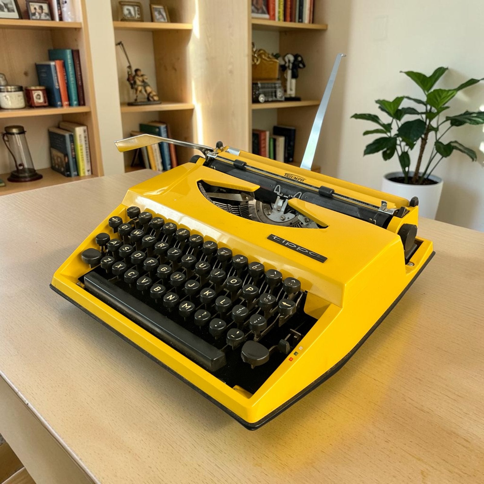 Vintage 70 Triumph Tippa typemachine, Huismans, Ophalen of Verzenden, Zo goed als nieuw, Huismans Doorwerth