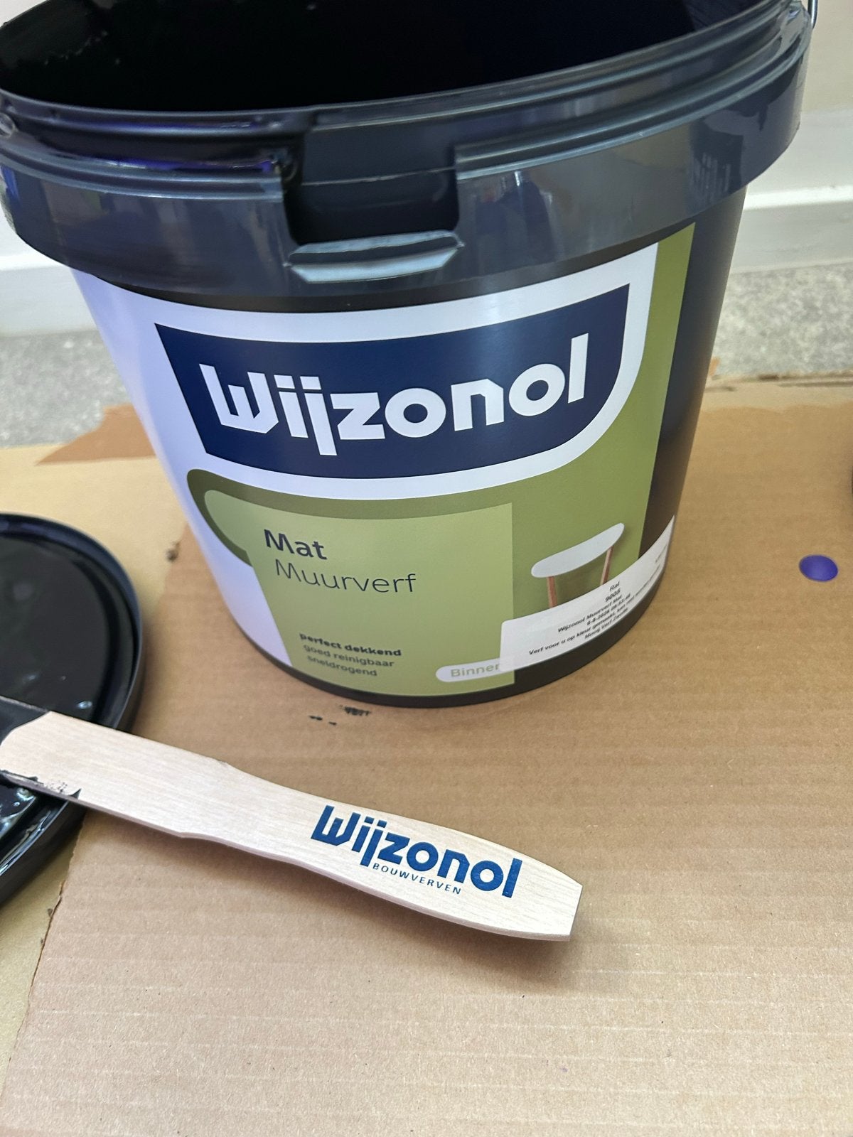 Wijzonol Muurverf Zwart, Ophalen, Paars, Minder dan 5 liter, Verf