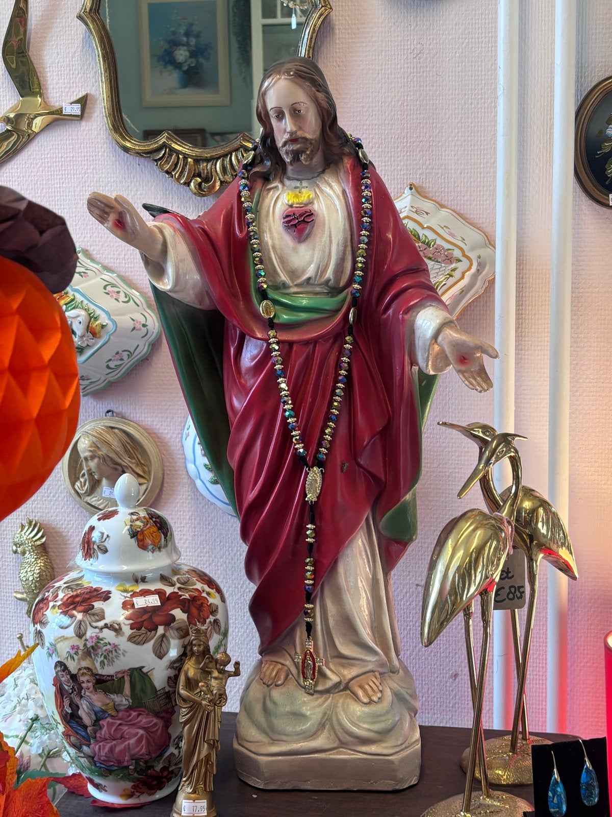 Groot Vintage Jezus Beeld - Religieuze Kunst, Ophalen of Verzenden