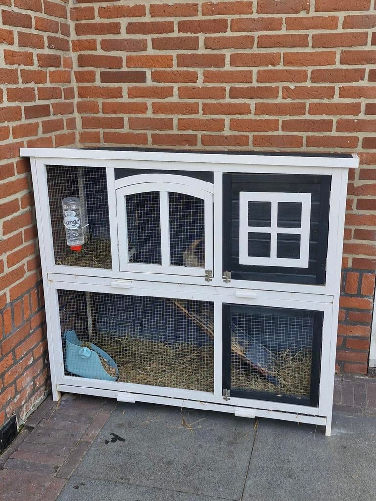 Prachtig konijnenhok met ALLE spullen die nodig zijn, Dieren en Toebehoren, Knaagdieren en Konijnen | Hokken en Kooien, Zo goed als nieuw