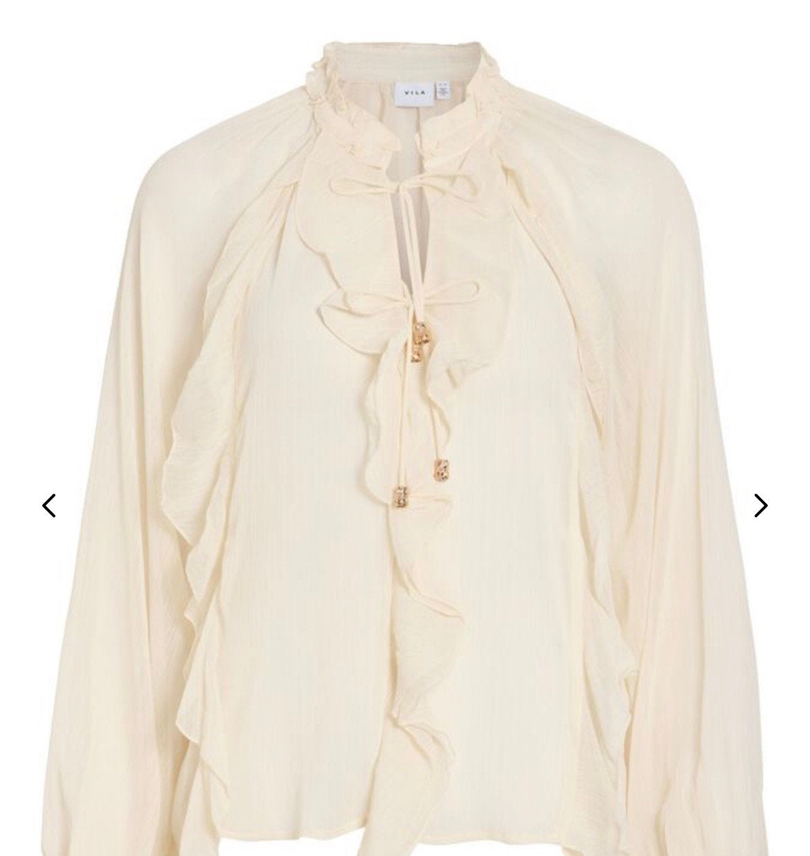 Nieuwe blouse van Vila maat 36, Kleding | Dames, Blouses en Tunieken, Ophalen, Nieuw, Maat 36 (S), Beige