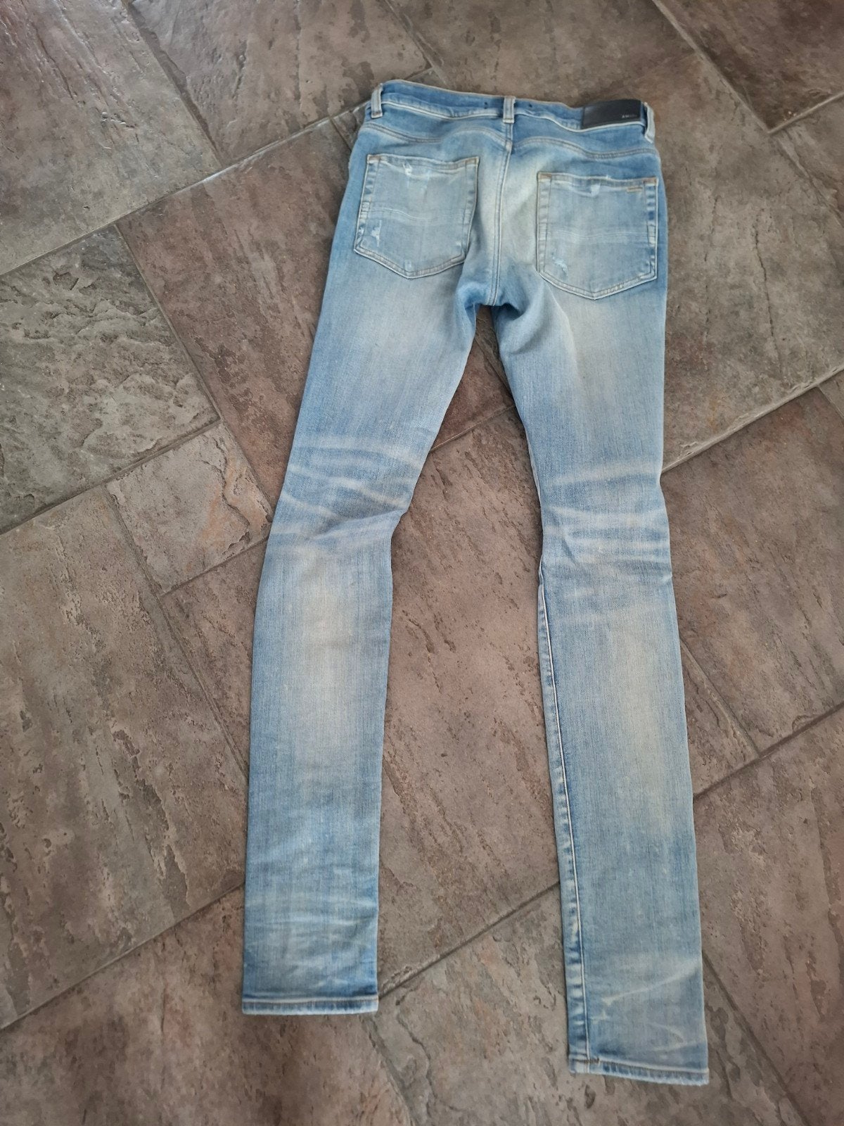 Amiri Jeans Maat 30 - Lichtblauw met Scheuren, AMIRI, Blauw, W32 (confectie 46) of kleiner, Ophalen of Verzenden