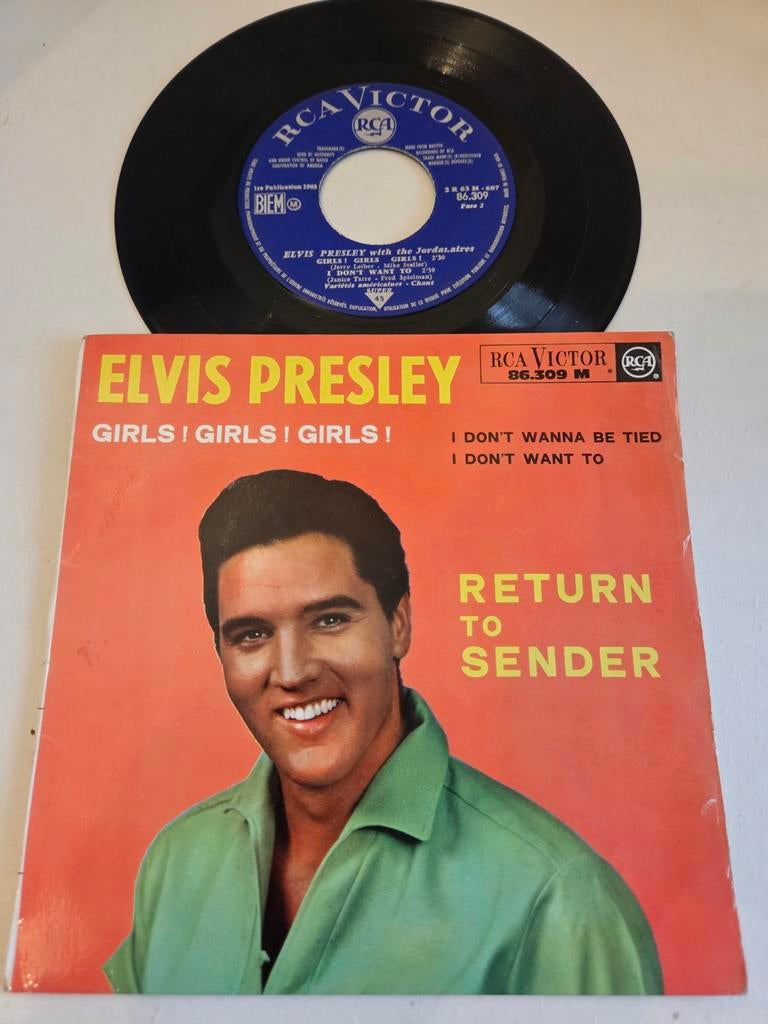 Elvis Presley - Girls! Girls! Girls! / Return to Sender, Ophalen of Verzenden, Gebruikt, Pop