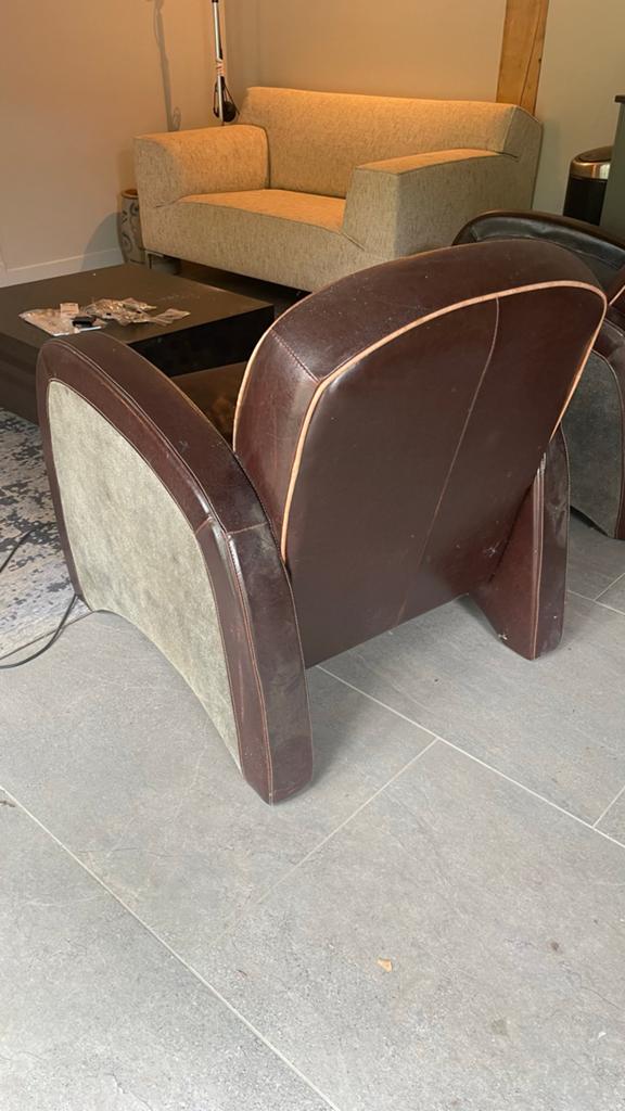 Lederen stoel, Ophalen, 75 tot 100 cm, Leer, 50 tot 75 cm