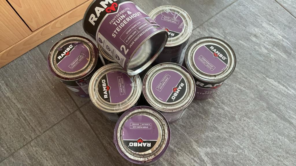 Verf Rambo beits paars, Ophalen, Zo goed als nieuw, Beits