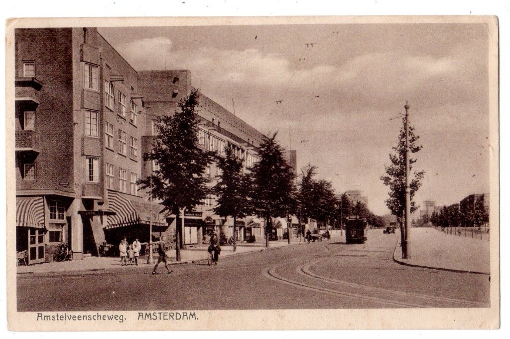 Amsterdam, Tram GTA, Amstelveenscheweg, Verzamelen, Ophalen of Verzenden, 1920 tot 1940, Gelopen, Noord-Holland