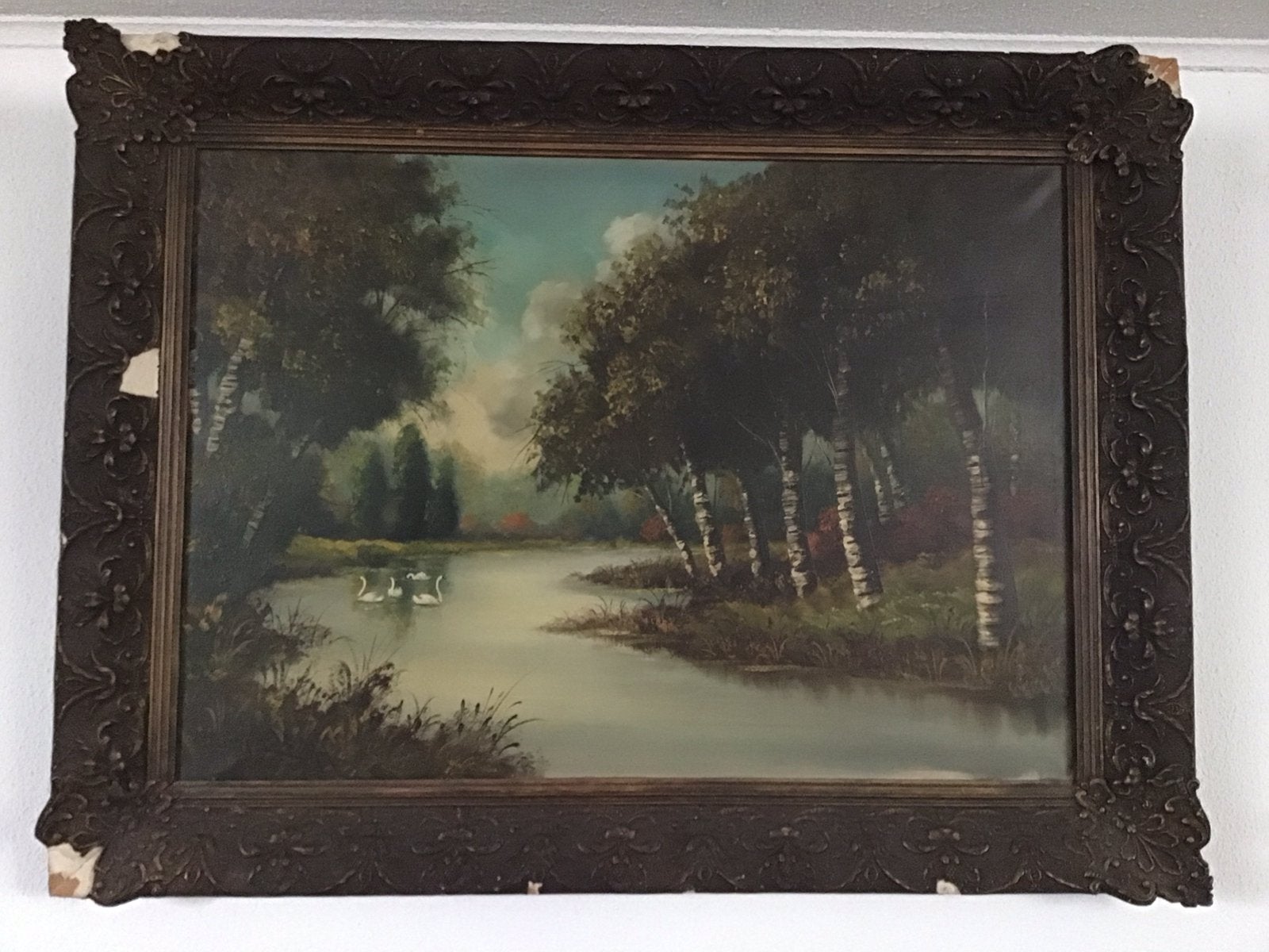 Landschap schilderij Medema, Ophalen