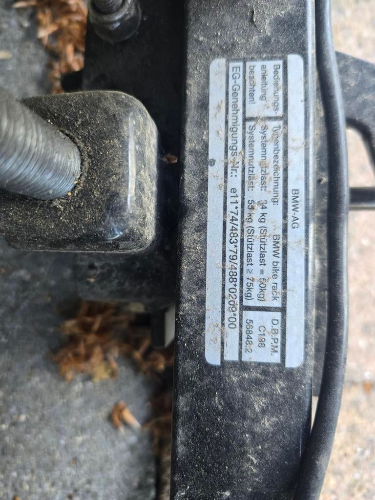 BMW fietsendrager voor trekhaak, Ophalen, Trekhaakdrager