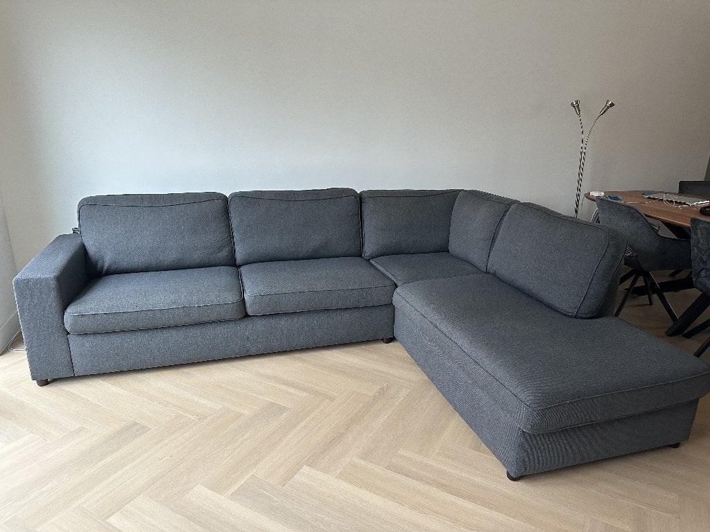 Hoekbank grijs, Huis en Inrichting, Banken | Bankstellen, Ophalen, 250 tot 300 cm, Gebruikt, Hoekbank