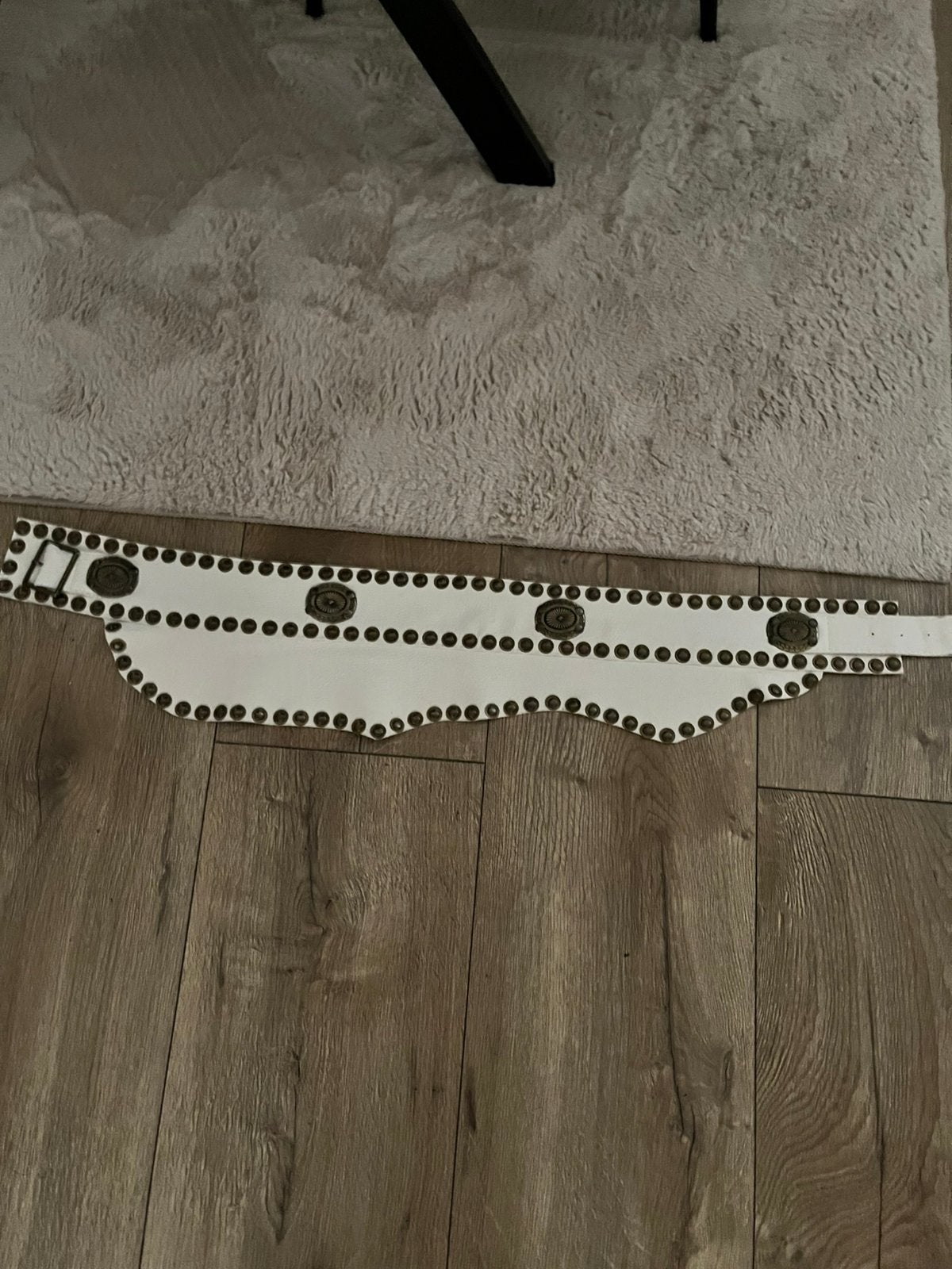 Melissimo riem handgemaakt wit leer, Ophalen of Verzenden, Nieuw, Wit, 80 tot 90 cm