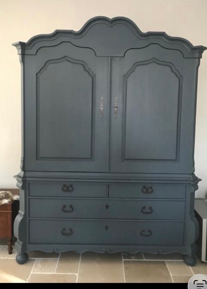 Antiek eiken kabinet (2-delig) - Landelijke stijl, Antiek en Kunst, Ophalen
