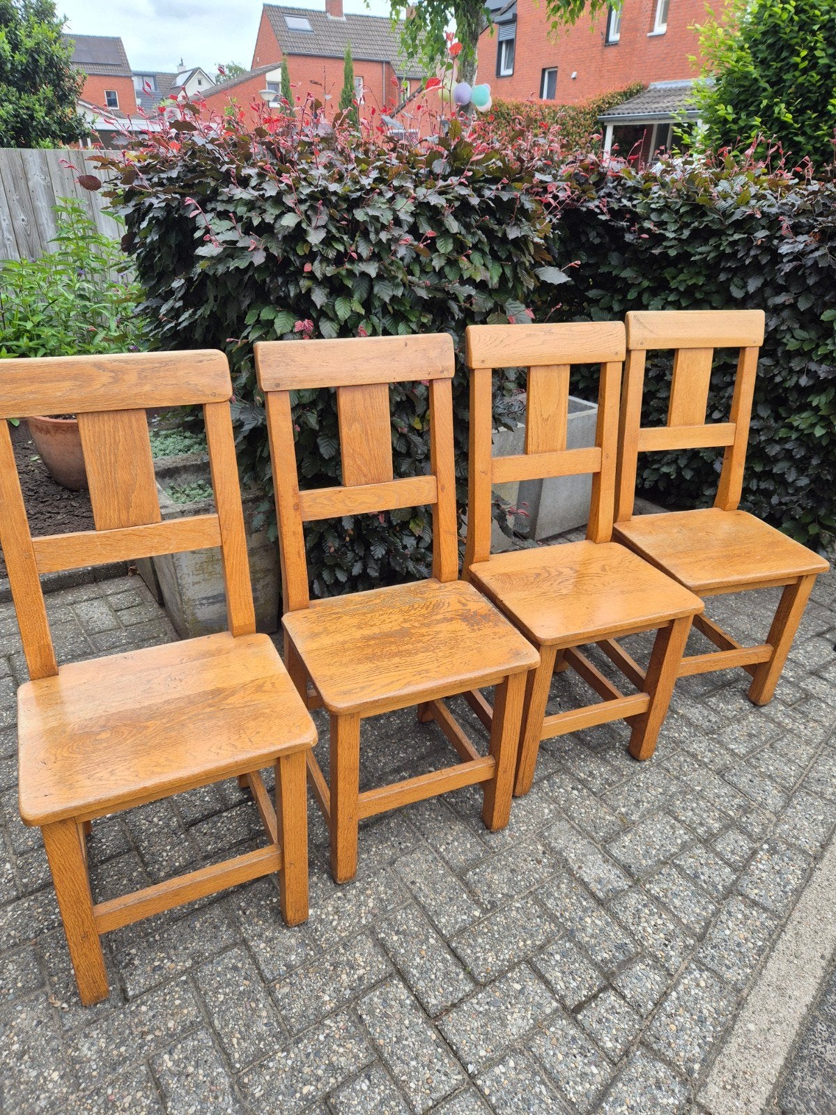 Robuuste stoelen, Huis en Inrichting, Stoelen, Ophalen, Bruin, Vier
