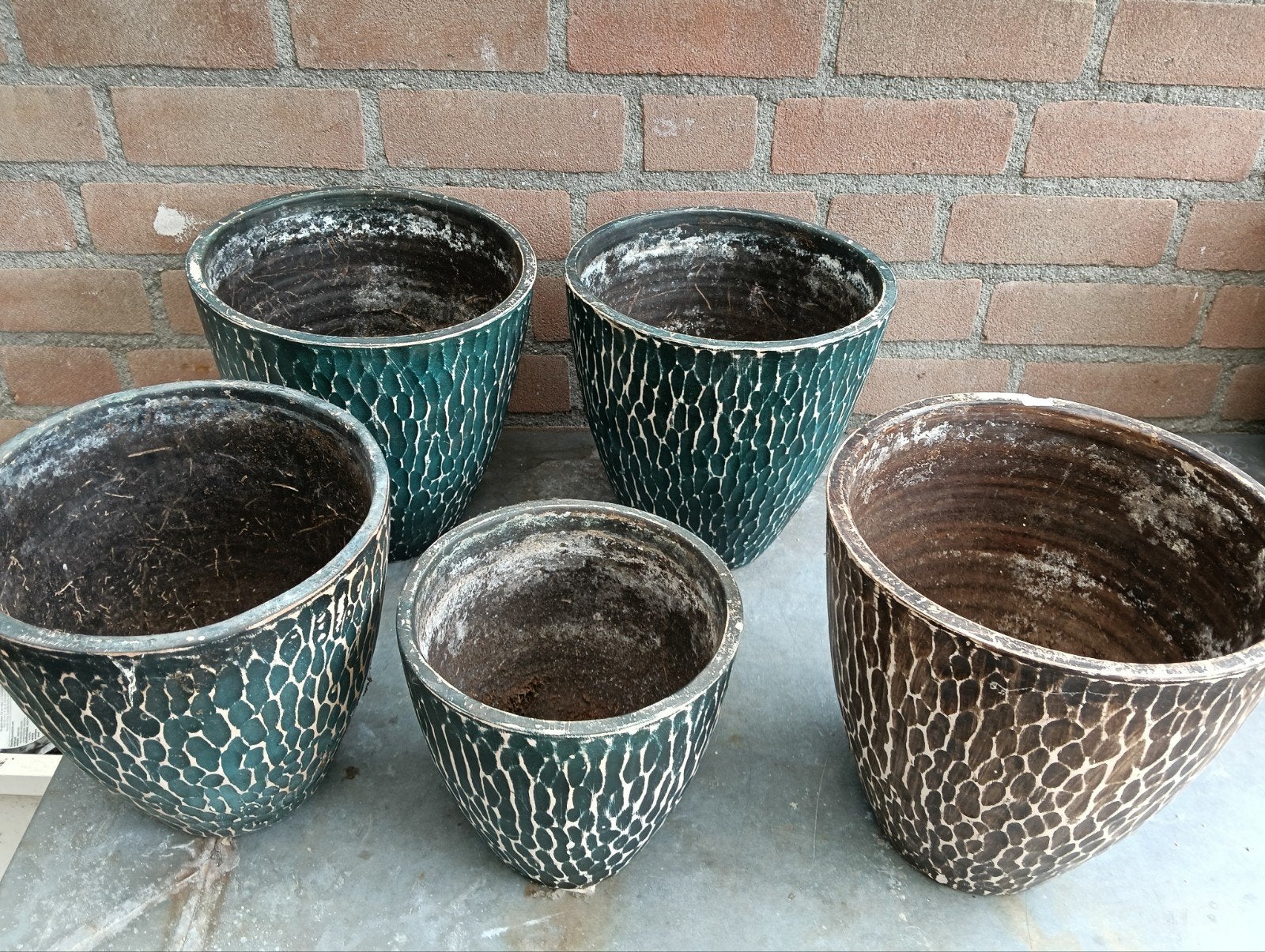 Bloempotten, Ophalen, Rond, Zo goed als nieuw, Aardewerk