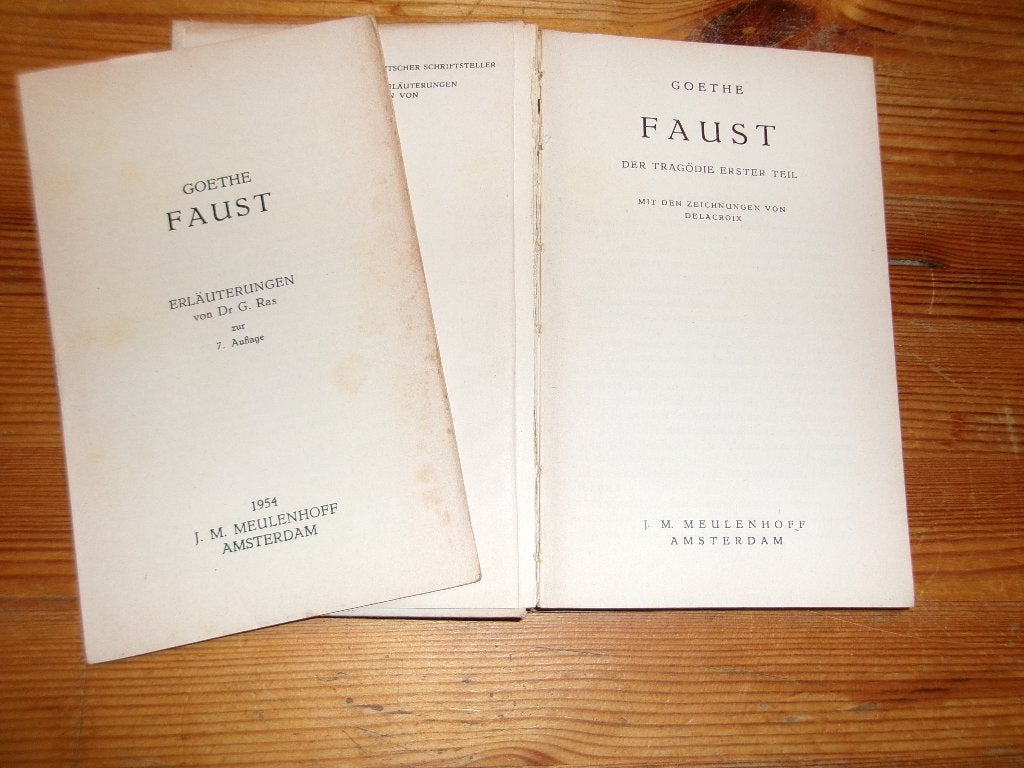 Goethe - faust / 1e teil erlauteringen - dr. G. Ras, Boeken, Ophalen of Verzenden, Gelezen
