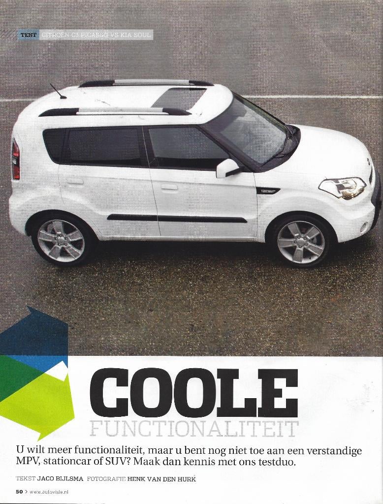 Autovisie test Citroen C3 Picasso versus Kia Soul 2009, Ophalen of Verzenden, Gelezen, Citroën