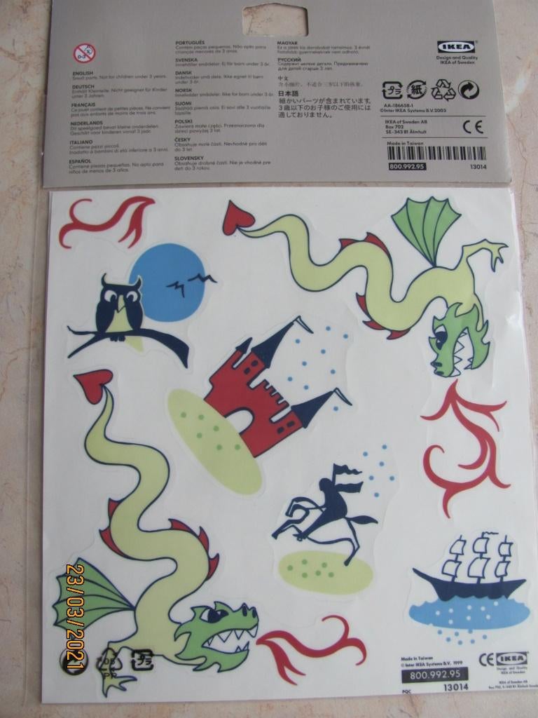 NIEUW set IKEA kinderkamer STICKER decoratie MINNEN sprookje, Kinderen en Baby's, Ophalen of Verzenden, Nieuw, Overige typen