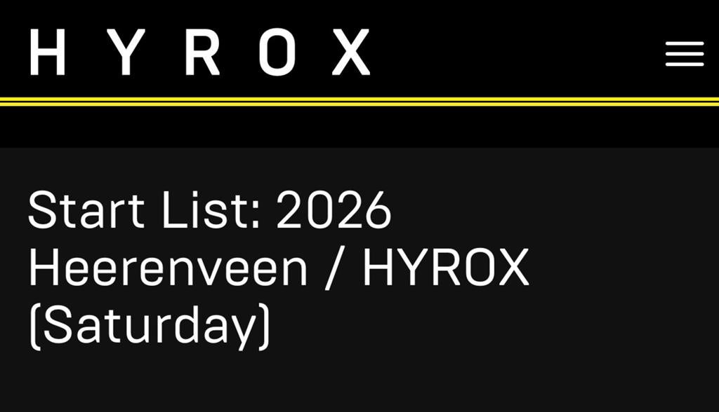 Hyrox Heereveen Men, Eén persoon, Overige soorten, Overige typen