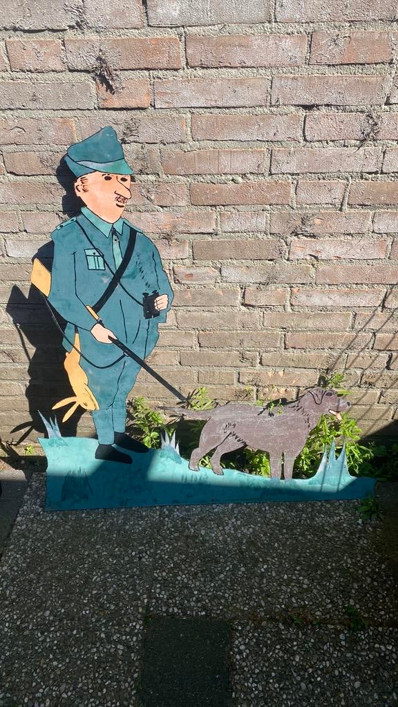 Jager met hond sier, Ophalen, Zo goed als nieuw, Beton, Overige typen