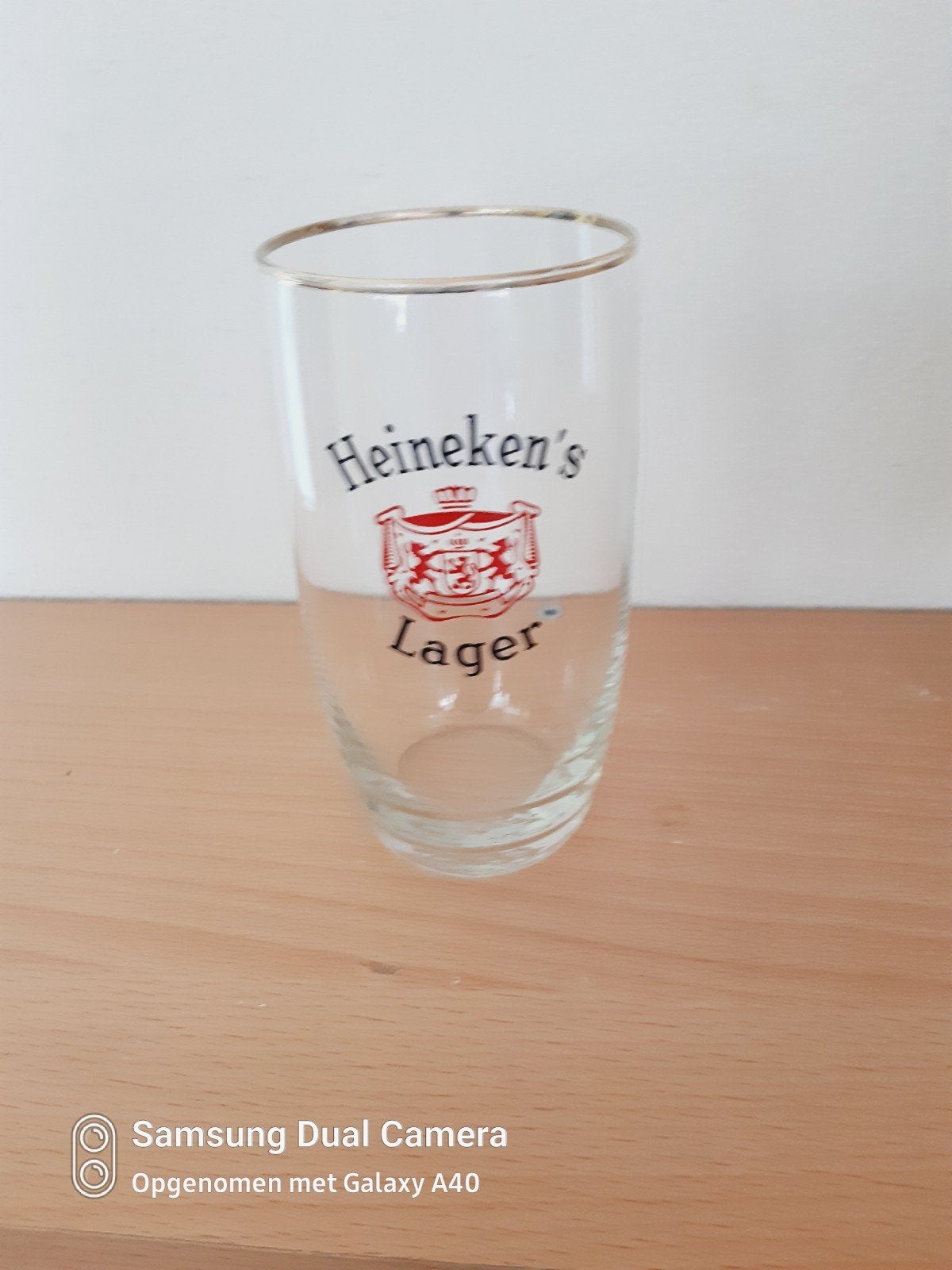 Mooie Heineken.s lager tonnetje met krontje, Ophalen of Verzenden, Zo goed als nieuw, Glas of Glazen, Heineken