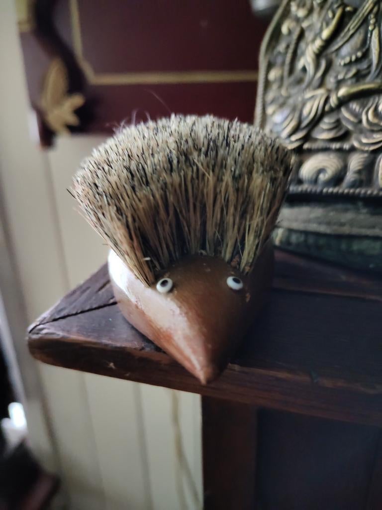 Antiek borsteltje EGEL, Antiek en Kunst, Ophalen of Verzenden