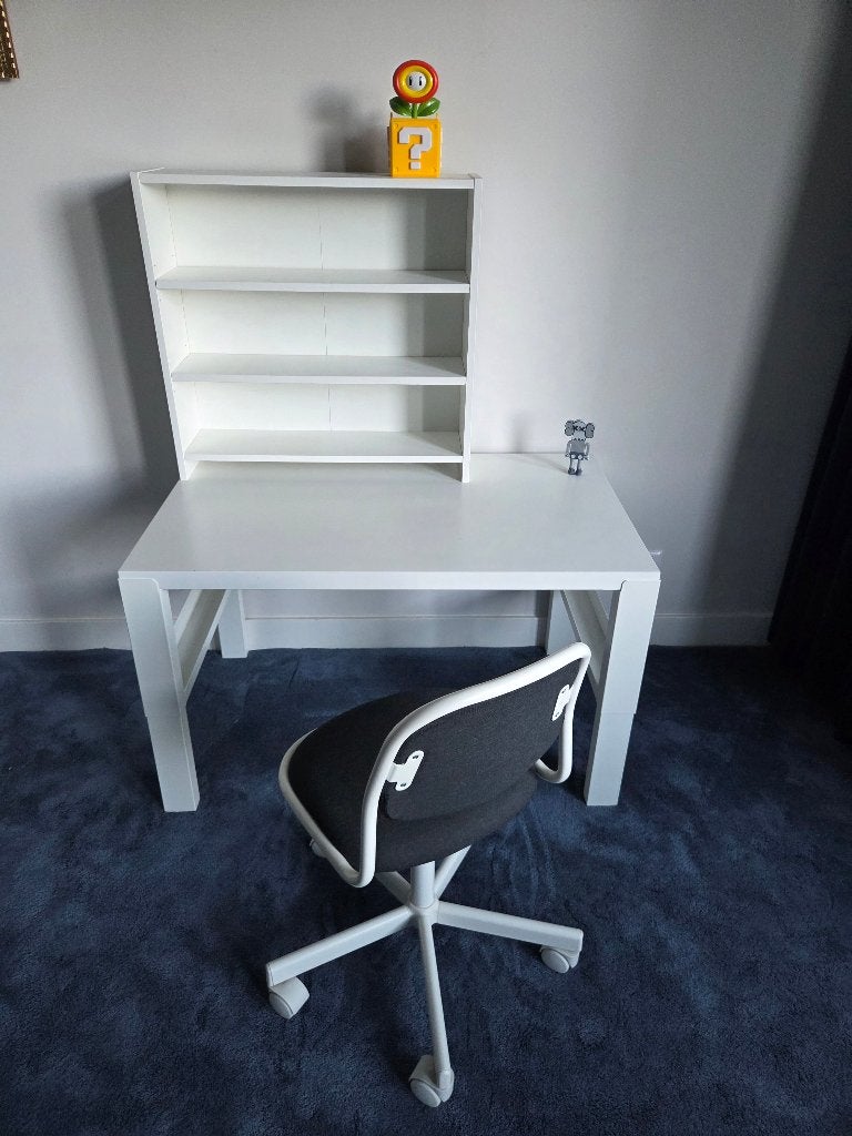 Ikea bureau Påhl, 95x58cm, hoogte verstelbaar, incl. kastje, Huis en Inrichting, Bureaus, Ophalen, Gebruikt, 96 cm, Kinderbureau