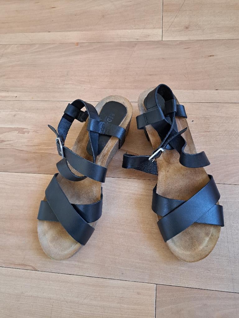 Red Rag sandalen maat 41, Zwart, Zo goed als nieuw, Red Rag, Sandalen of Muiltjes
