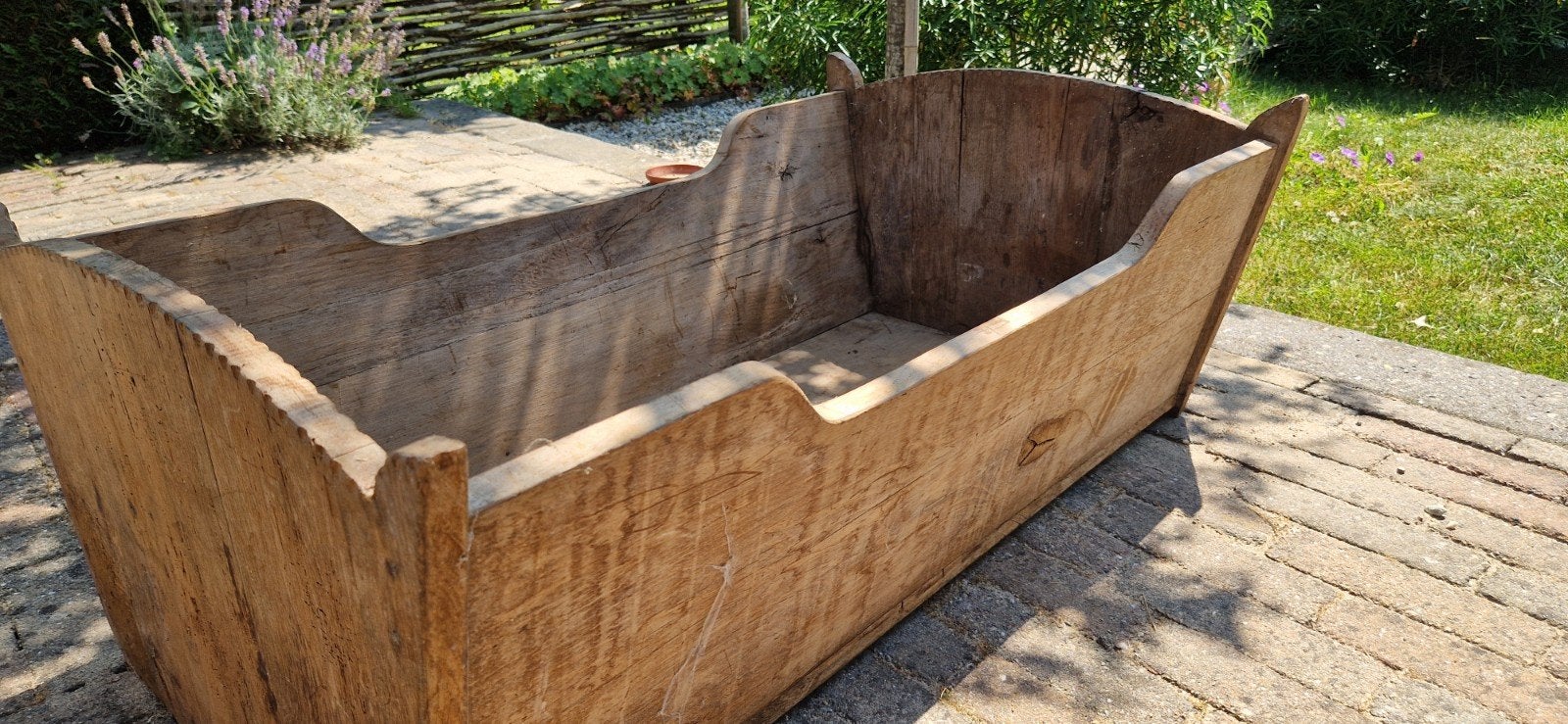 Antieke houten trog - 95x55x47 cm, Ophalen