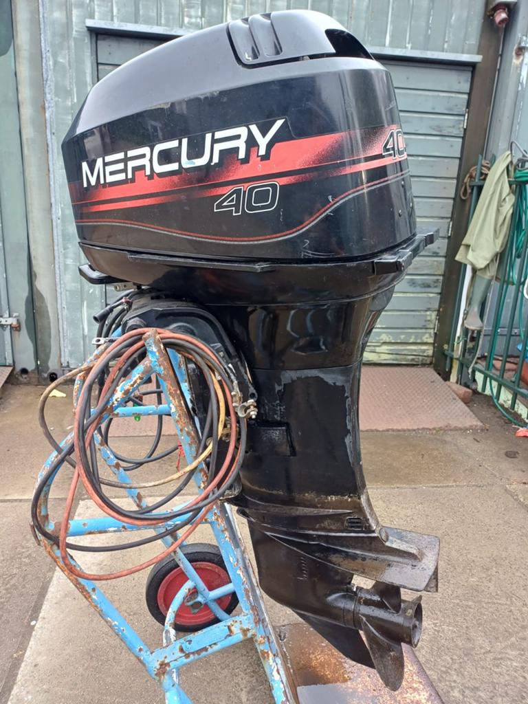 Mercury 40 pk 2 takt autolube langstaart, Ophalen, Gebruikt, Elektrische start, 30 pk of meer