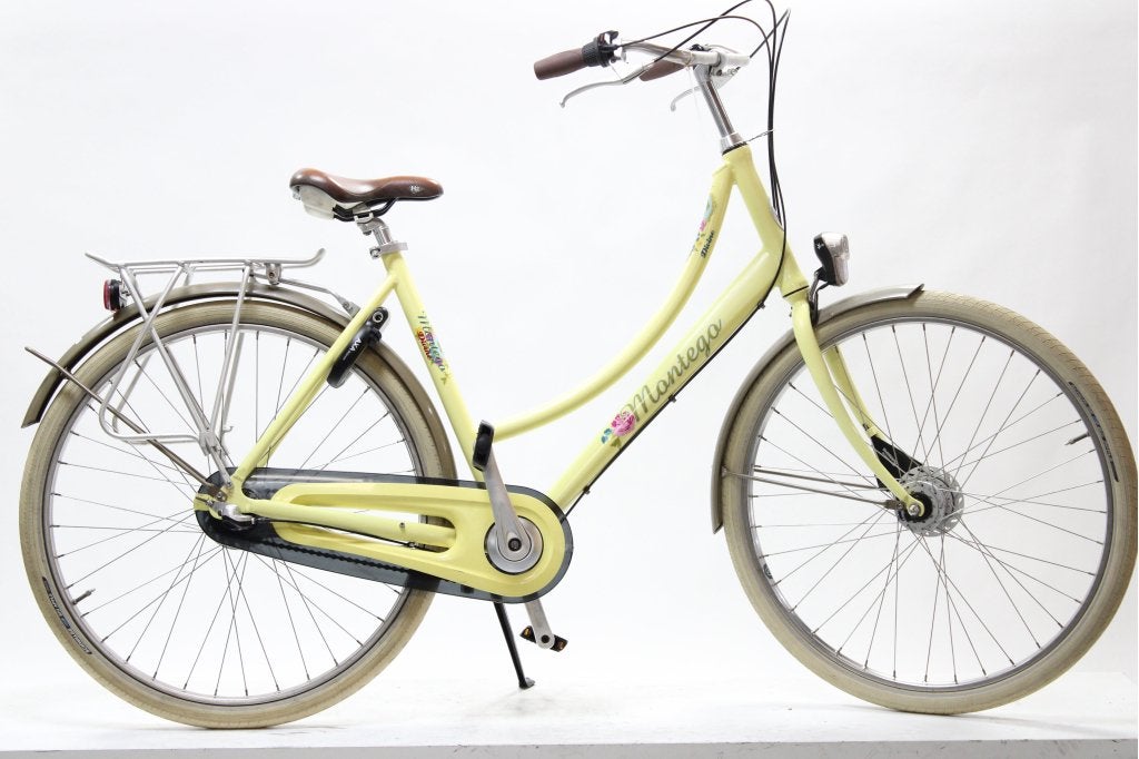 Montego Divine N3 Geel 55cm dames stadsfiets, Fietsen en Brommers, Fietsen | Dames | Damesfietsen, Gebruikt, Overige merken, 53 tot 56 cm