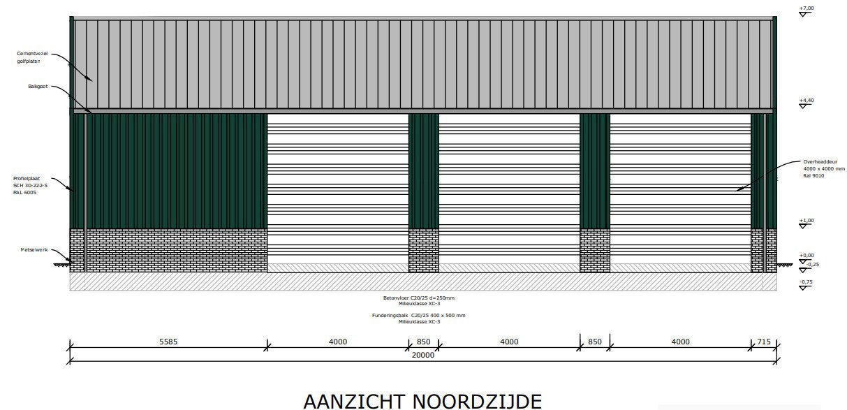 Schuur/ loods compleet 12x20m, 240 m², Koop, Opslag of Loods