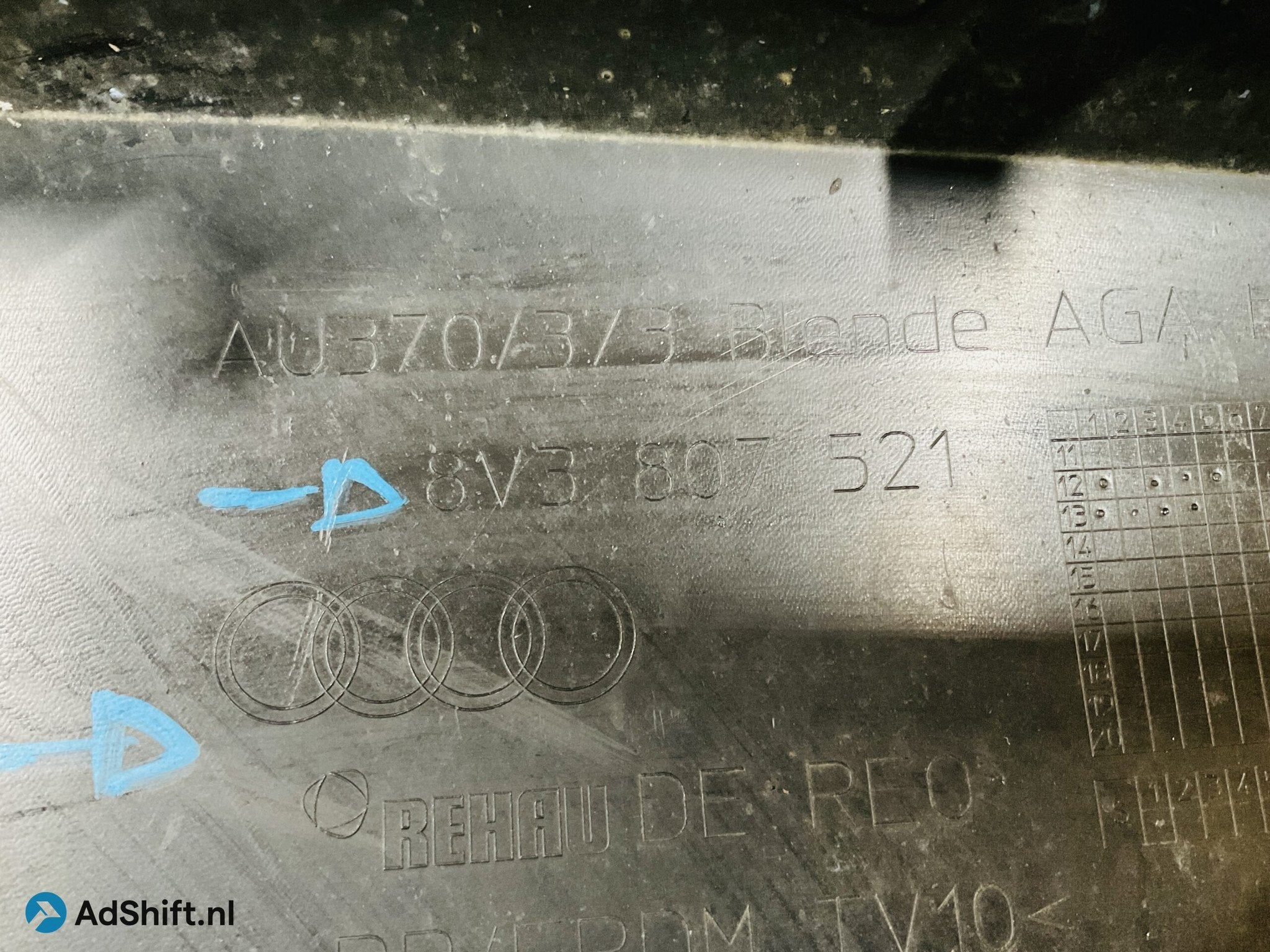 Diffuser audi A3 8V 2012-2016 Achterbumper Lip 2-R8-8144R, Bumper