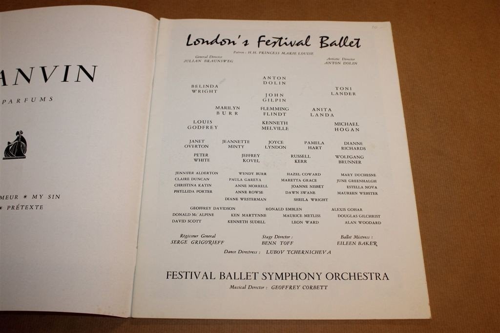Londons Festival Ballet Ca. 1956 — Anton Dolin Programma, Ophalen of Verzenden, Gelezen
