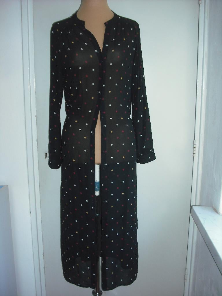 peignoir / huismantel maat small (valt ruim ), Kleding | Dames, Verzenden, Zwart, Nachtkleding