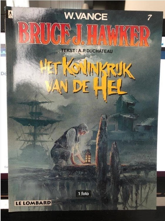 Het koninkrijk van de hel bruce j hawker b4, Eén stripboek, Ophalen of Verzenden, Zo goed als nieuw