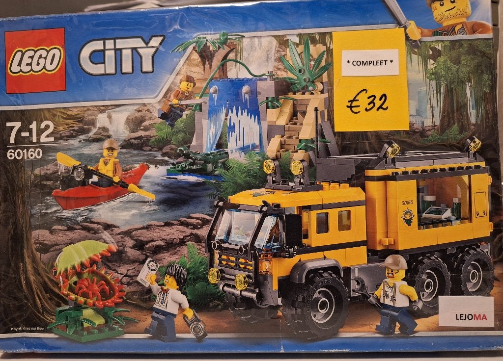 LEGO City 60160 Jungle Mobiel Laboratorium (MET doos), City, Lego, Inclusief accessoires, Ophalen of Verzenden
