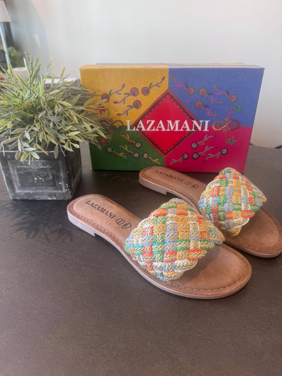 LAZAMANI slippers multi nieuw!, Slippers, Overige kleuren, Ophalen of Verzenden, X