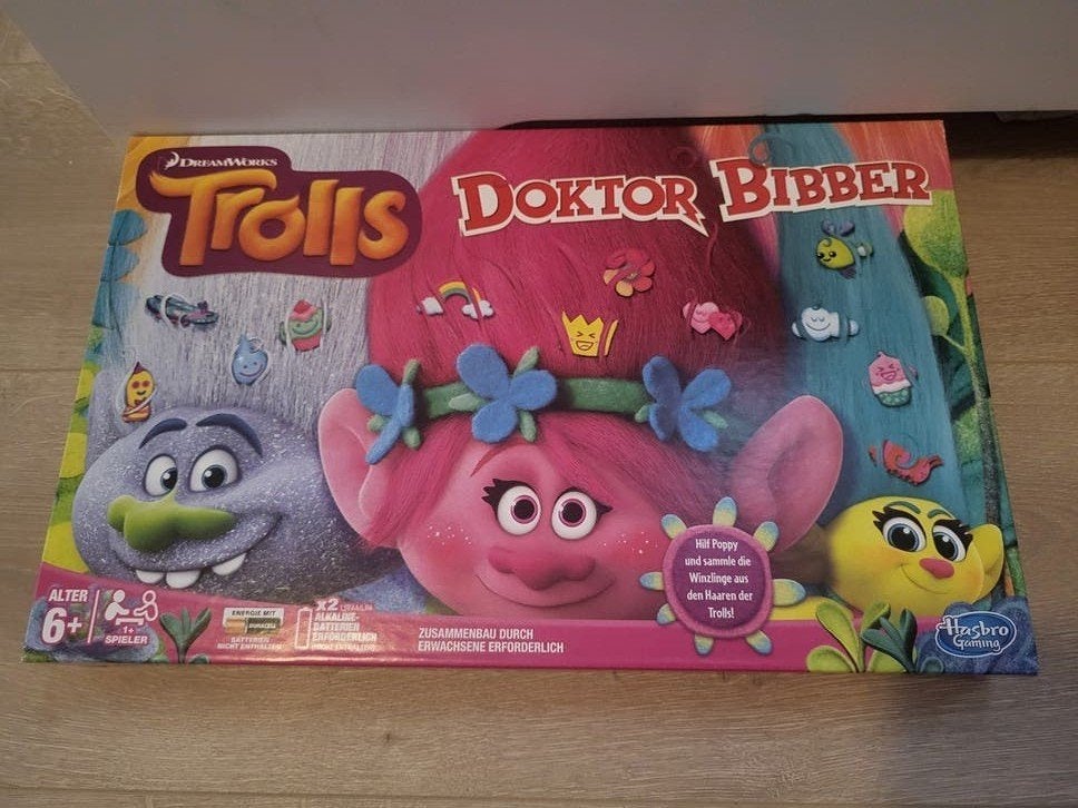 Trolls Dokter Bibber Spel - Nieuw!, Een of twee spelers, Ophalen of Verzenden, Zo goed als nieuw, Hasbro Gaming