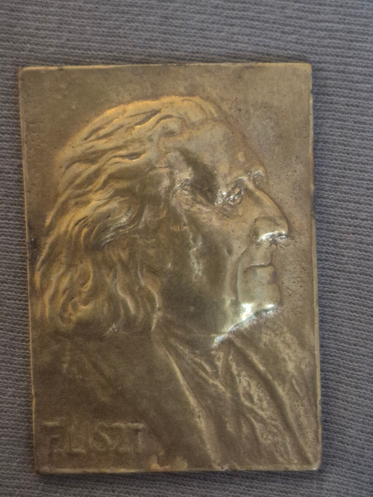 Franz Liszt plaquette, Ophalen of Verzenden, Brons
