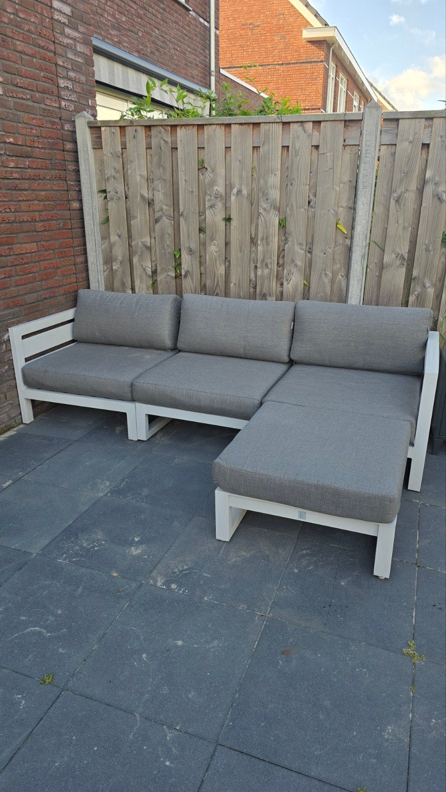 Loungeset Intratuin 251x85 cm met wasbare buitenkussens, Tuin en Terras, Gebruikt, Bank, Ophalen of Verzenden, Loungeset