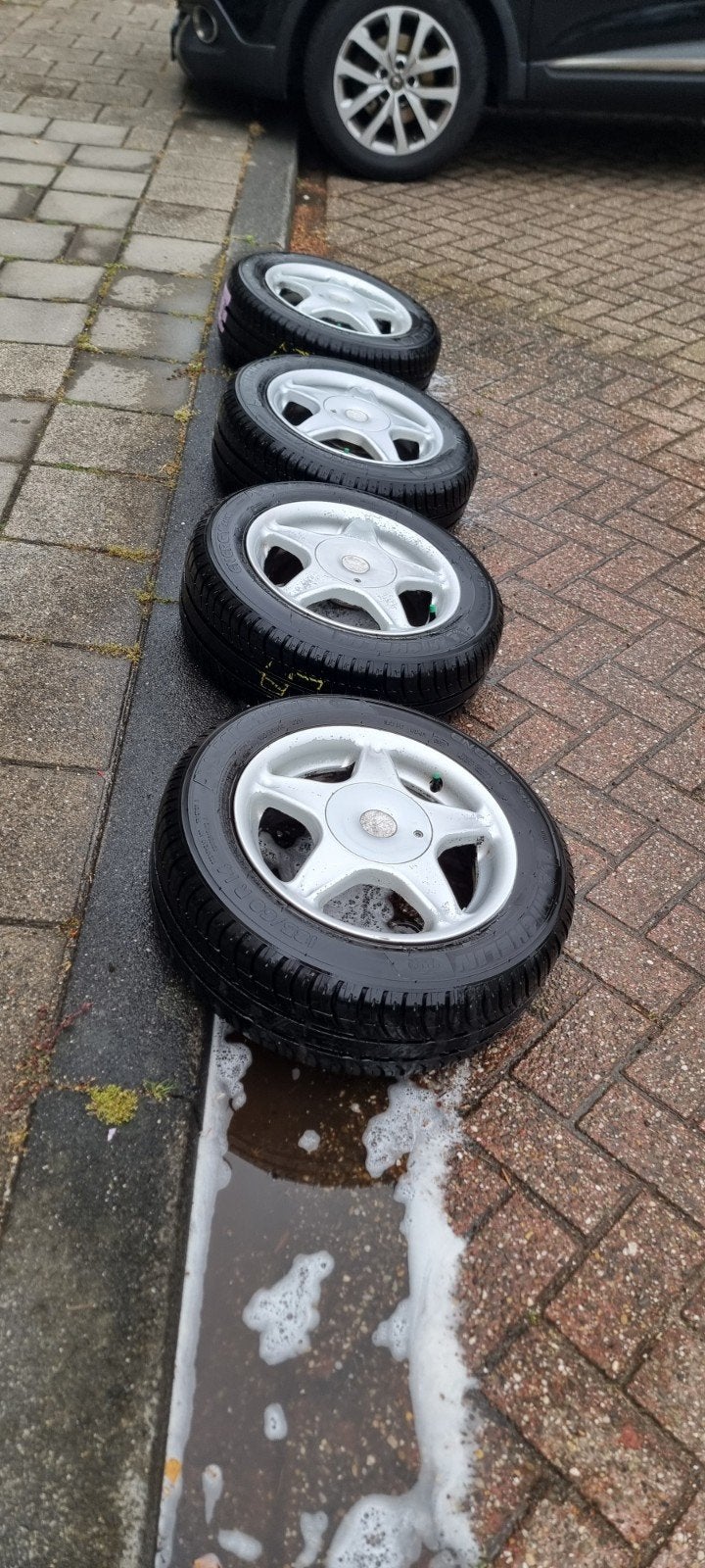 Zomerbanden Michelin Energy GRNX 185/60 R14 met velgen, Auto-onderdelen, Ophalen, 14 inch, Gebruikt, Banden en Velgen