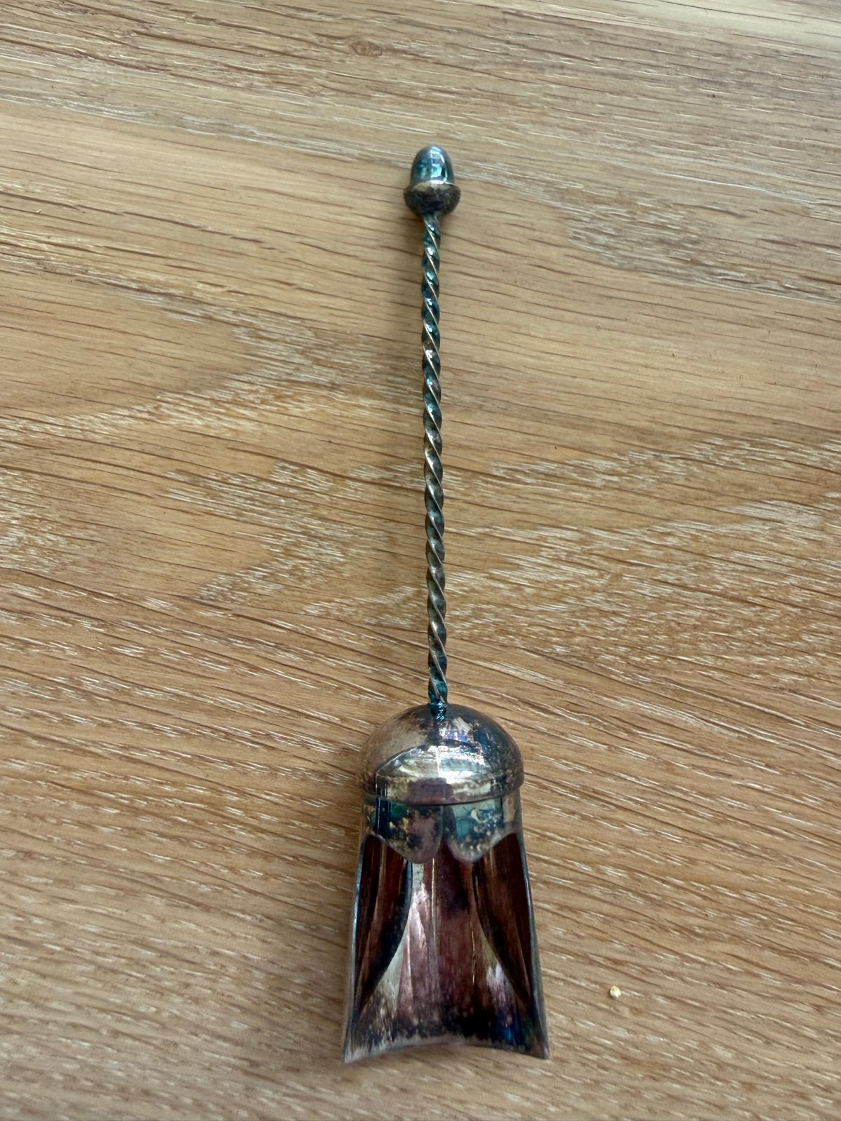 Antieke zilveren theelepel met eikelmotief, Antiek en Kunst, Antiek | Goud en Zilver, Ophalen of Verzenden, Zilver