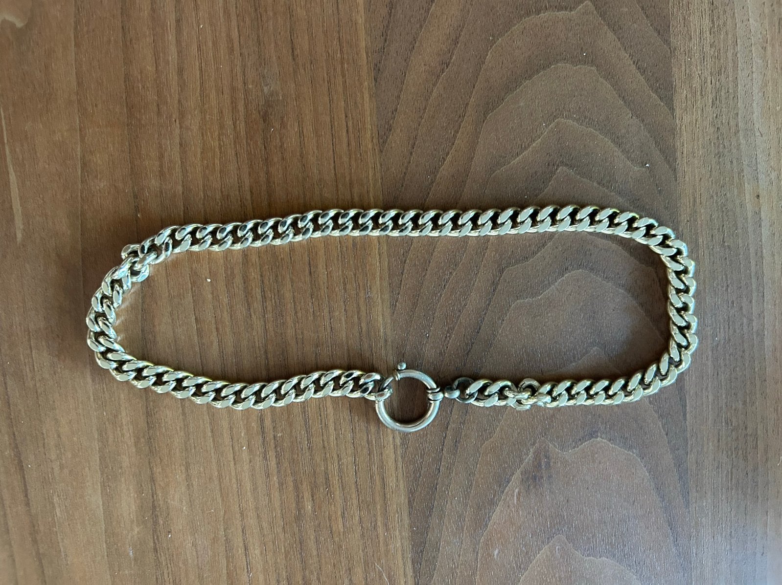 Vintage ketting, mogelijk voor zakhorloge, Ophalen of Verzenden, Gebruikt, Goud, Overige materialen