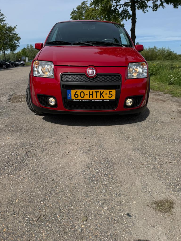 Fiat Panda 1.4 16V 100HP 2009 Rood, Voorwielaandrijving, 100 pk, Origineel Nederlands, Bedrijf