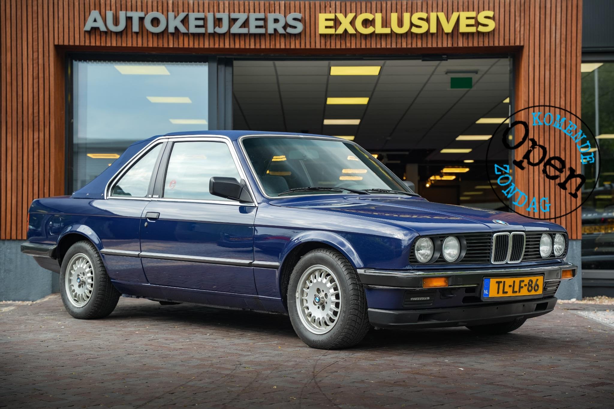 BMW 3-serie Cabrio 320i Baur TC E30 Uniek!, Auto's, Gebruikt, Blauw, Handgeschakeld, 3-Serie