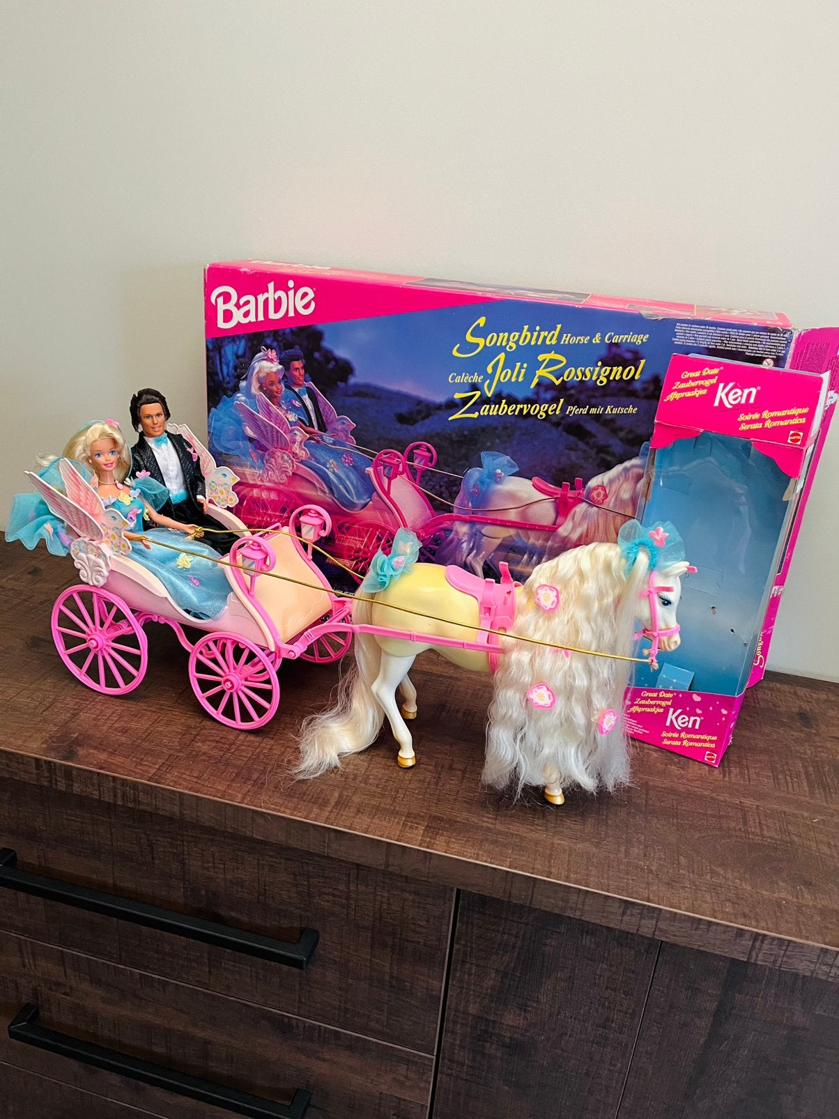 Vintage Barbie songbird horse & carriage, Ophalen of Verzenden, Gebruikt